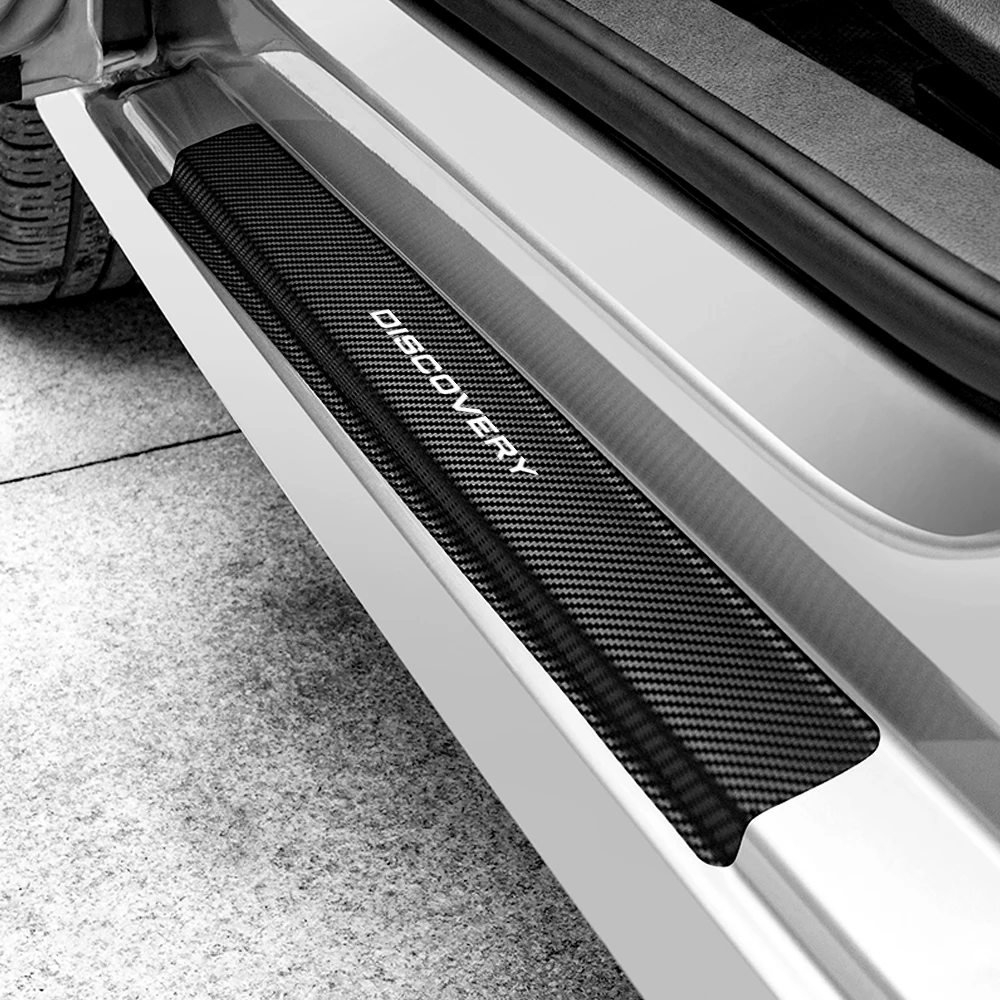 For Land Rover Range Rover Discovery 3 4 2 Autobiography 4Pcs Car Accessories 3D Vinyl Carbon Fiber Door Threshold Guard Sticker