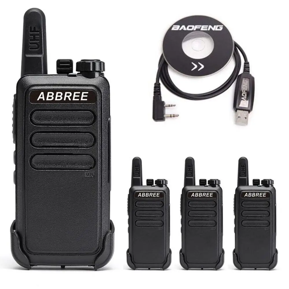 2/4 шт. Abbree AR C1 ARC1Mini иди и болтай Walkie Talkie “иди 400 470 МГц двухстороннее радио