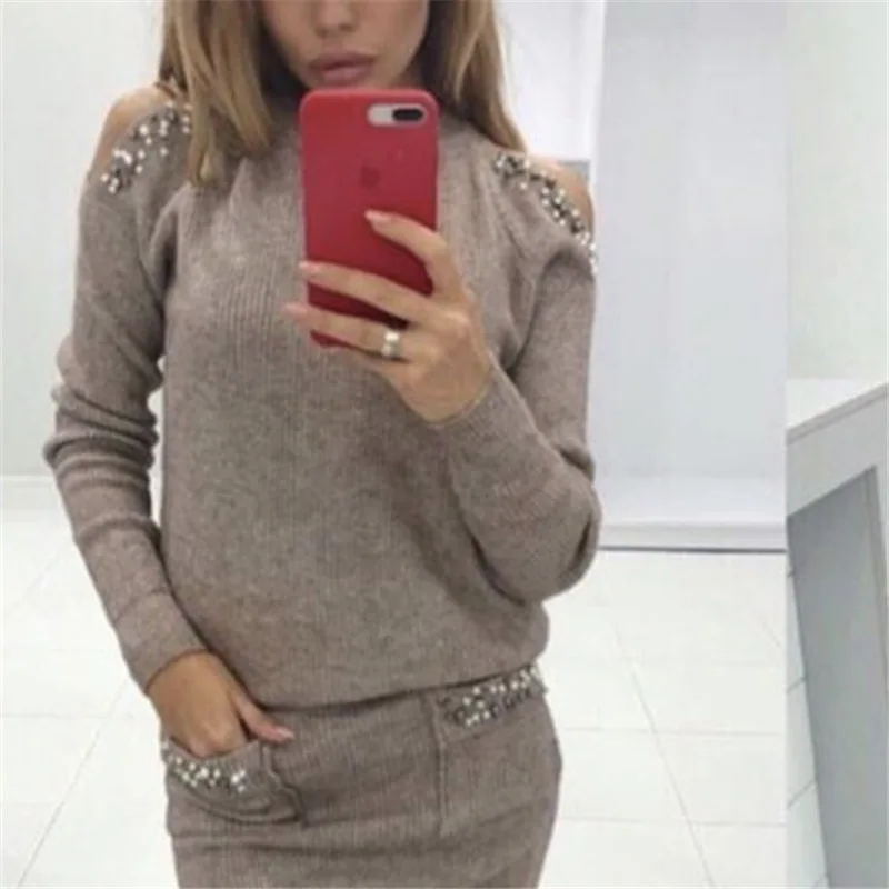 Женский трикотажный спортивный костюм WS181 повседневный комплект из 2 предметов