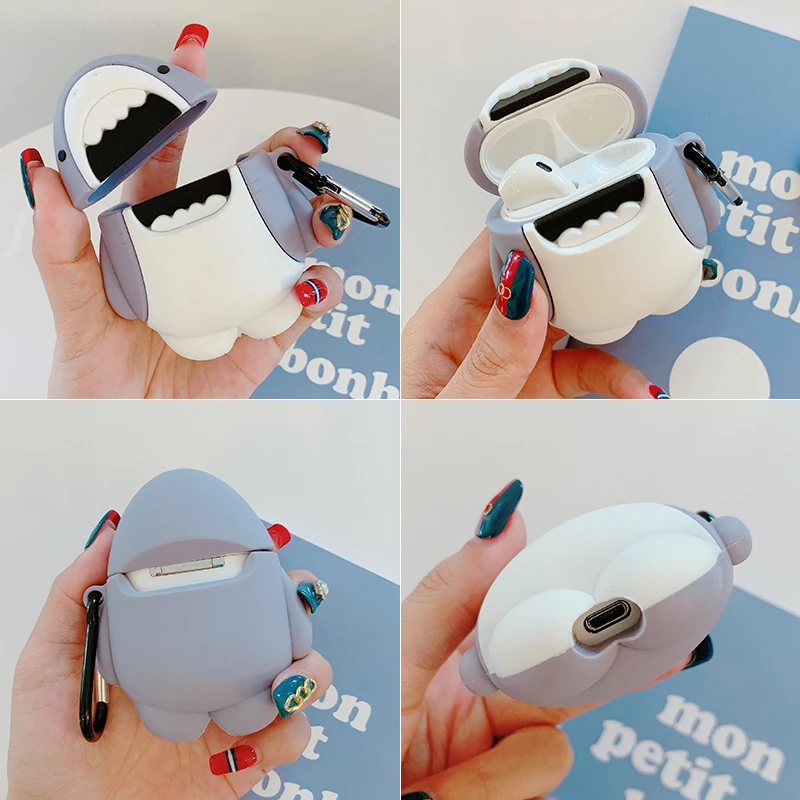 Милый мультяшный чехол для наушников Apple Airpods 1 2 силиконовая мягкая защитная