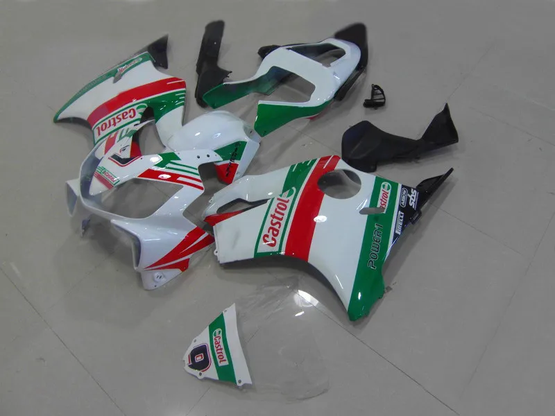 Комплект обтекателей для мотоцикла HONDA CBR600F4I 01 02 03 CBR600 F4I 600F4I 2001 2002 2003 белый зеленый