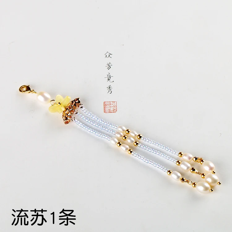Only Tassel Ручная работа Hanfu Han Element, повседневные заколки для волос с кисточками, аксессуары для волос, головной убор, Нефритовый кролик, османтус, канзаши, ГАК, гребень для костюмированной вечеринки - Цвет: Only Tassel
