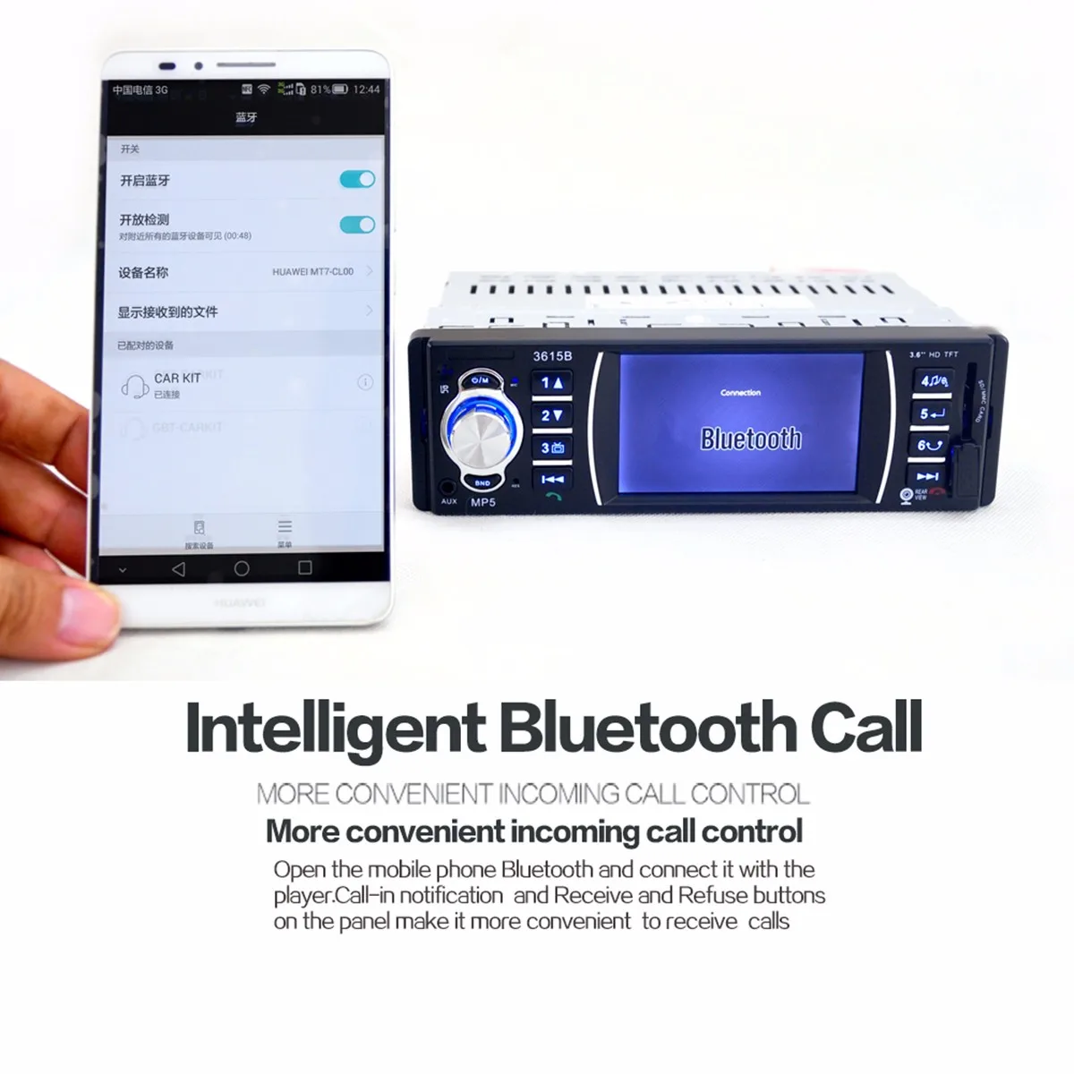 3," Автомобильный bluetooth аудио Радио стерео USB SD AUX FM MP3 MP4 MP5 плеер Поддержка дистанционного управления камера заднего вида
