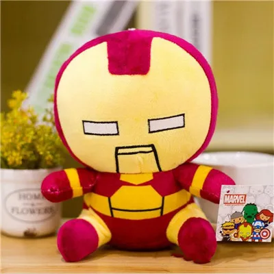 Новинка 25 см Мстители 4 Marvel супергерой плюшевые игрушки Железный человек Человек человек паук Локи, Тор Капитан Америка плюшевые мягкие куклы игрушки - Цвет: Черный