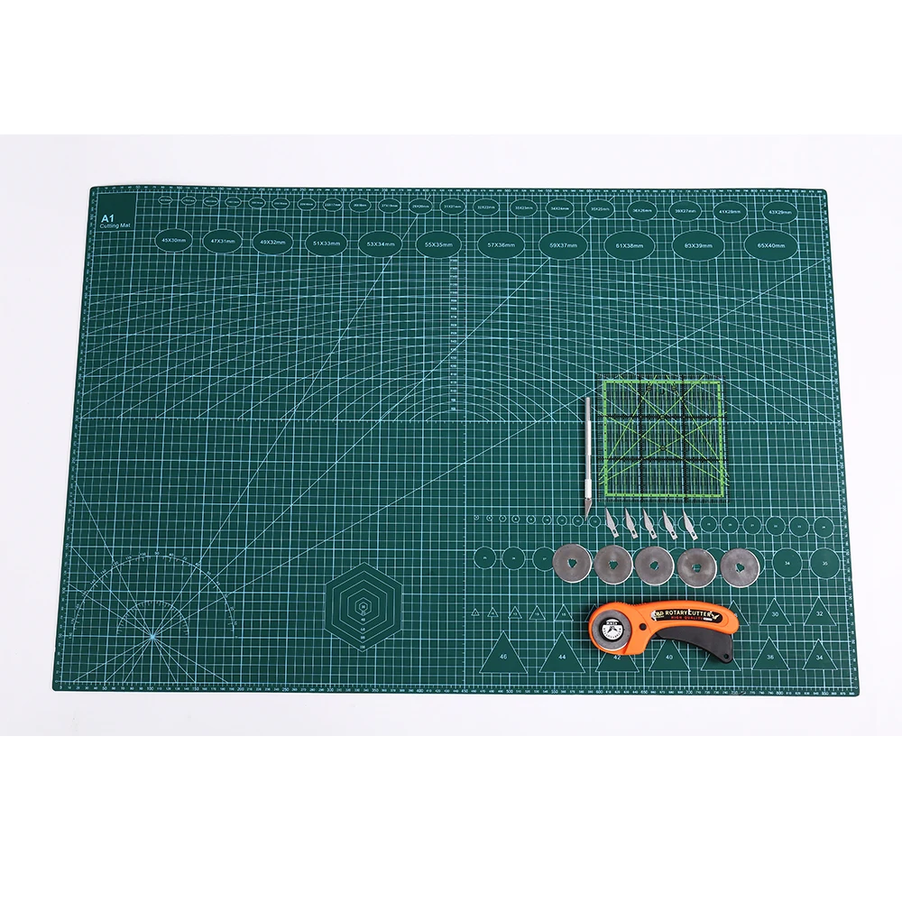 로타리 커터 45mm 키트 바느질 액세서리 가죽 도구 모델 조각 칼, PVC 커팅..