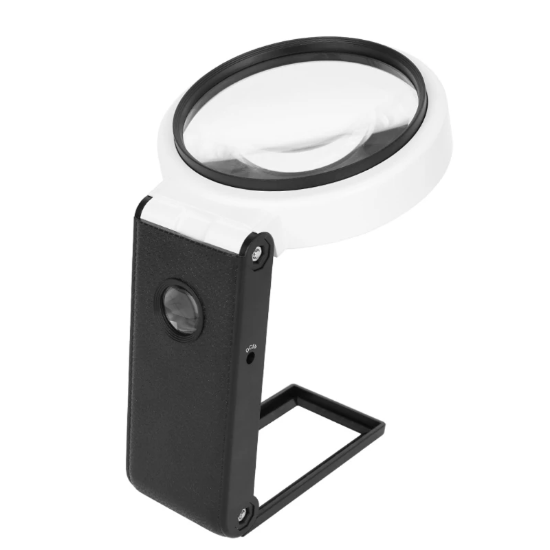 

6X 25X Folding Desktop Magnifying Glass Reading Antique Jewelry Identification