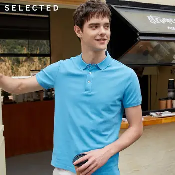 

SELECTED Men's Pure Color Turn-down Collar Short-sleeved Poloshirt C|419206554