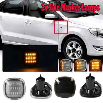

2Pcs Car Dynamic LED Side Repeater Indicator Light Flowing Side Marker Signal Lamp Light for Audi A3 A4 A8 for Skoda Octavia