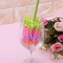 Радужная 360 Вращающаяся силиконовая детская молочная щетка для бутылочки для кормления инструмент для чистки сосков 85WA