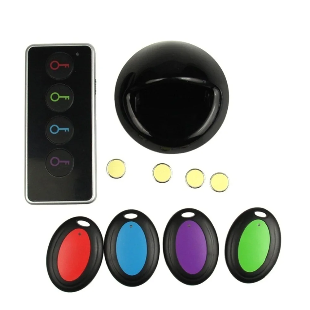 Beeper Key Finder светодиодный локатор света 1 передатчик и 4 приемника сигнализация инструмент отслеживания беспроводной звонящий Анти-потери дом смарт