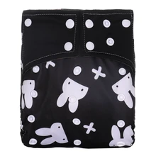 Couche culotte en tissu réutilisable, 1 pièce, taille unique, ajustable, en tissu de charbon de bambou, pour bébé de 3 à 15KG, livraison directe