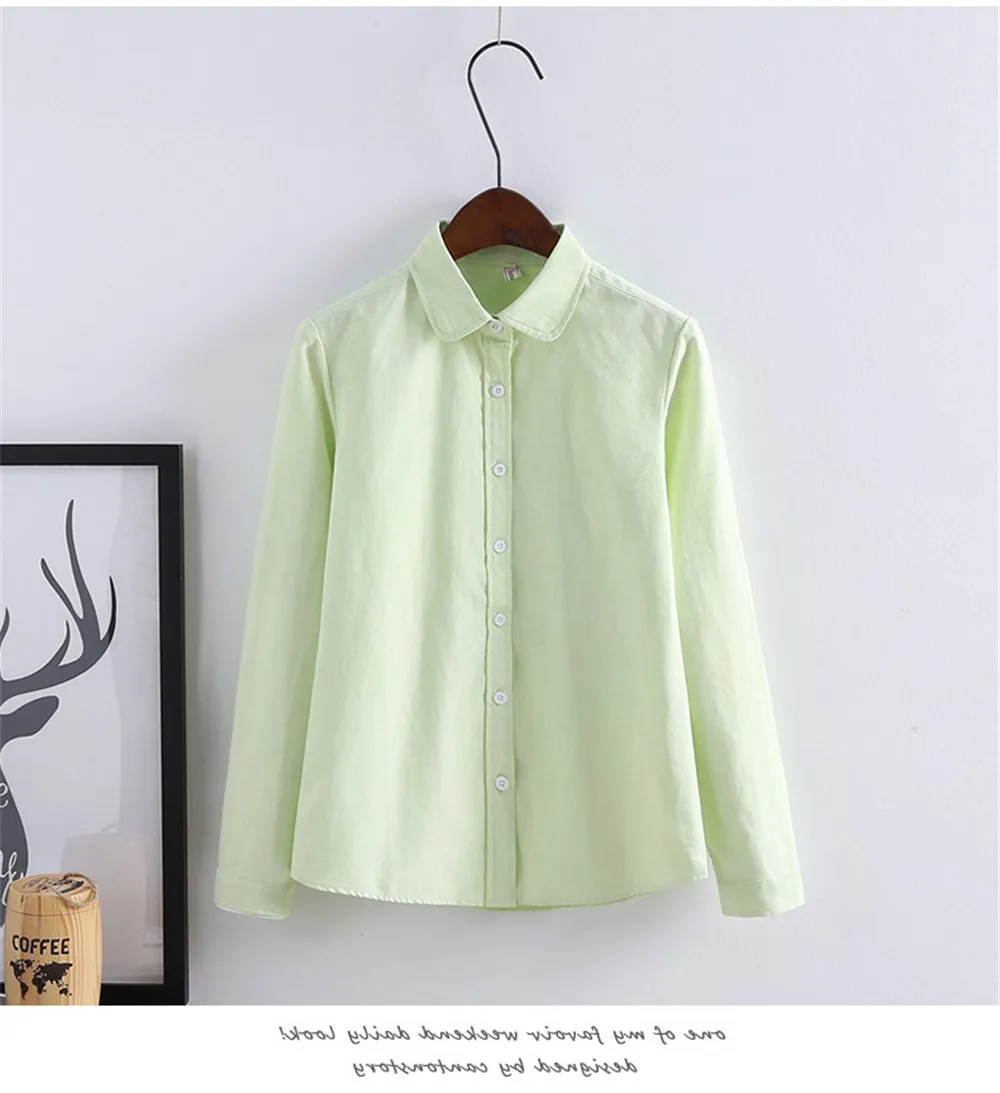 White Cotton Women Blouse 2020 Spring Casual Long Sleeved Shirt Woman Office Plus Size Shirts Blusas Feminine Blouses (8)