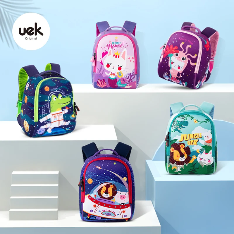 

Preschool Backpack Kid School Book Bags for Elementary Primary School Children Waterproof Mermaid Anti-lost Kindergarten Cartoon