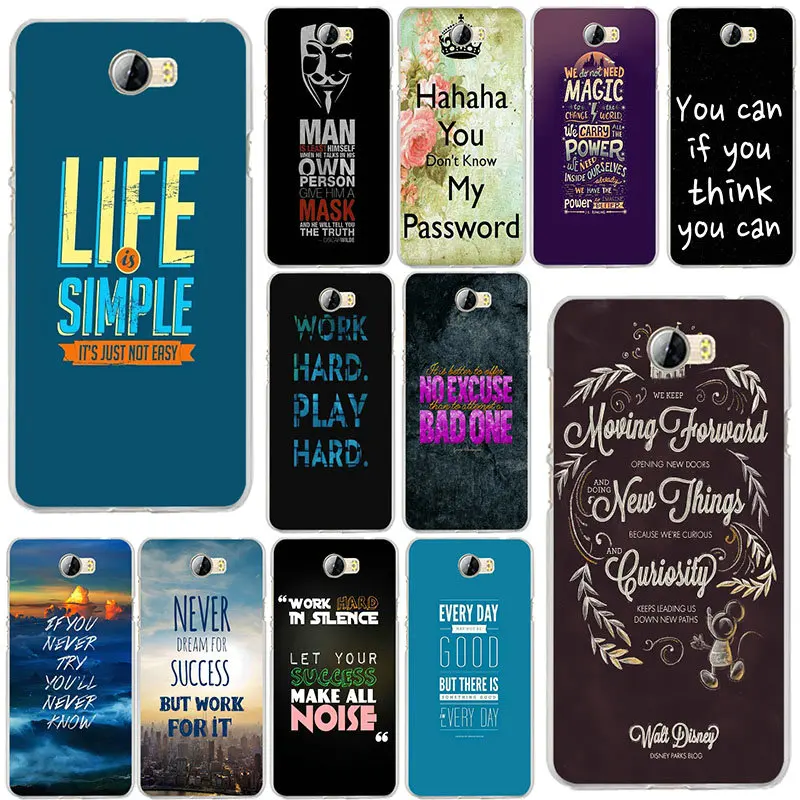 

Soft Silicone Phone Case for Huawei P8 P9 P10 P20 Mate 10 Pro Y5 Y6 Y3 II Y7 Honor 6X 9 Lite Inscription Quote Motivation