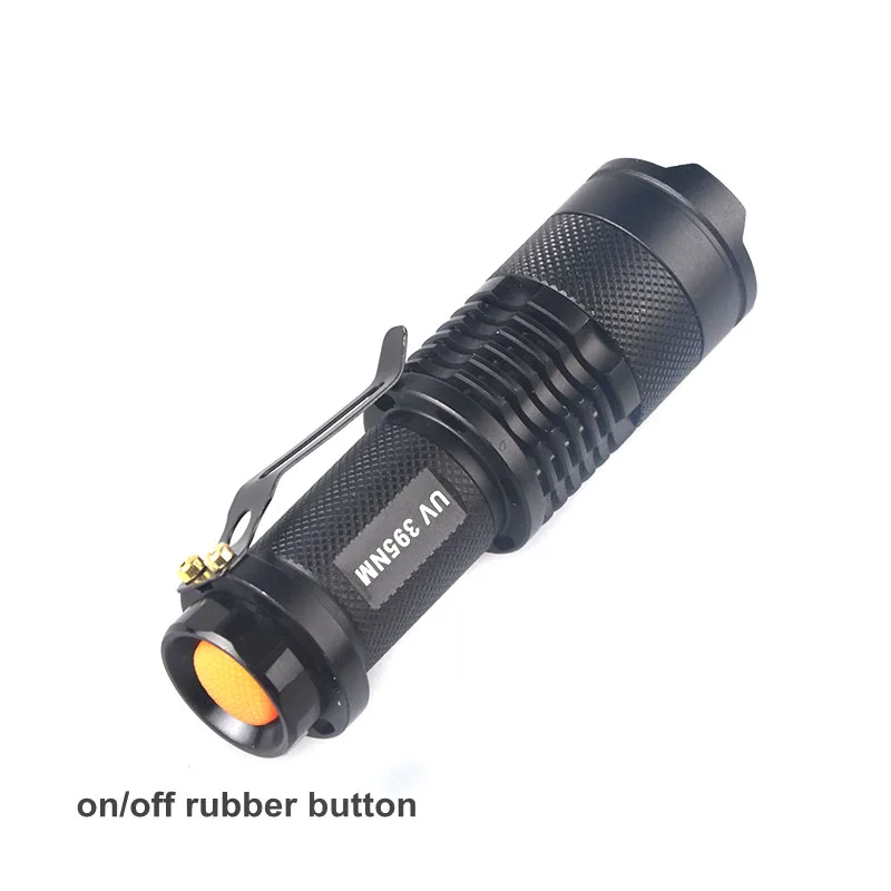 Description Picture 6 of itemNew Pocket Zoom UV Flashlight Mini LED Nail UV Lamp Light 395nm 365nm Ultraviolet Lantern For Money Pet Urine Detect Nail-Dryer