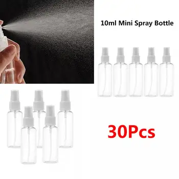

30x Transparent Refillable Empty Atomizer Refillable Fine Mist Sprayer Empty Cosmetic Containers 10ml