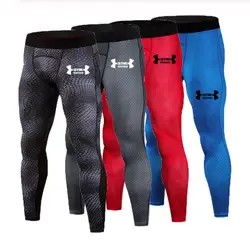 2019 бренд компрессионные брюки со змеиным рисунком весы принт быстросохнущие мужские Бег Колготки спортивные Леггинсы для занятий спортом