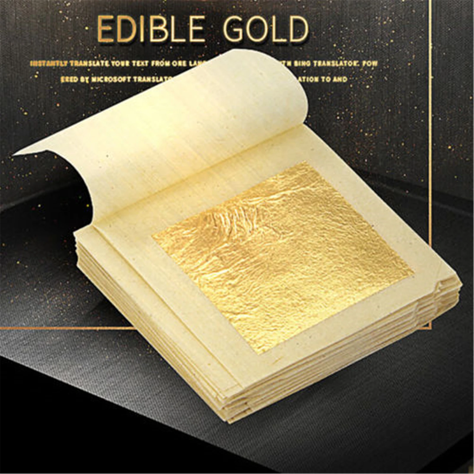 24k Gold Foil Edible Gold Leaf Sheets For Cake Decoration Steak Real Gold  Paper Flake Cooking Drink Food Dessert