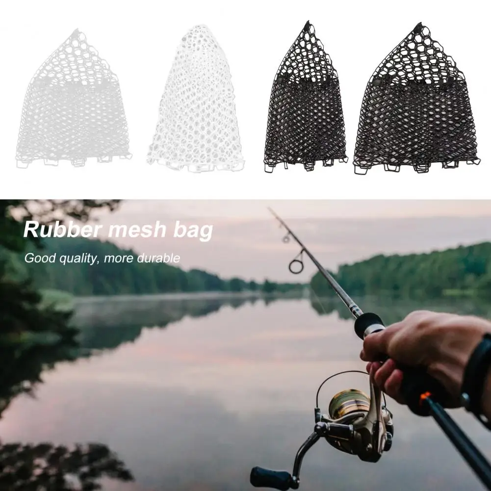 Premium Fish Catching Net Lightweight Anti-break Rubber Snag Free Fishing  Landing Net Replacement