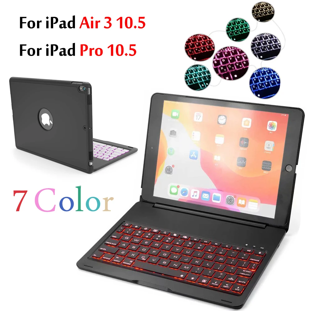 Чехол для iPad Air 3 10 5 2019 Smart Sleep 7 цветов подсветка Беспроводная Bluetooth клавиатура Pro