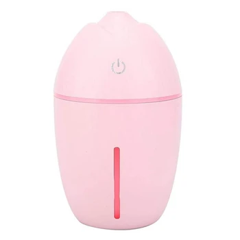 

Household Air Humidifier, Mini Portable USB Humidifier with Colorful Night Light Accessories for Car Office, Pink
