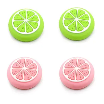 

For Nintendo Switch Lite Joy con thumb grip caps soft Controller Cover Joystick rubber Gamepad Button Lemon Cases NS Accessorie