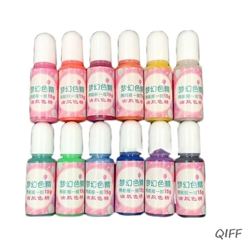 

12 Pcs/set UV Resin Epoxy Pigment Liquid Mixed Color Dye Jewelry Carfts Making