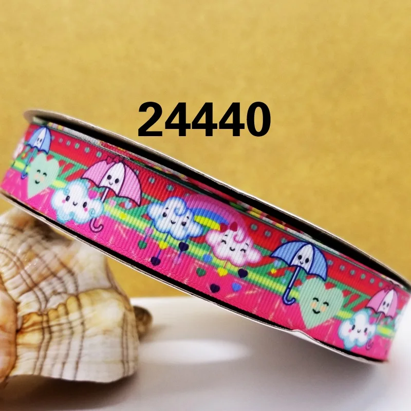 24440 50 ярдов мультфильм напечатанный grosgrain ленты 24440 - Цвет: 24440