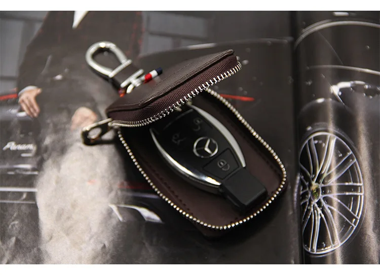 Кошелек для ключей из искусственной кожи для мужчин и женщин, сумка для ключей от машины, многофункциональный чехол для ключей, модная