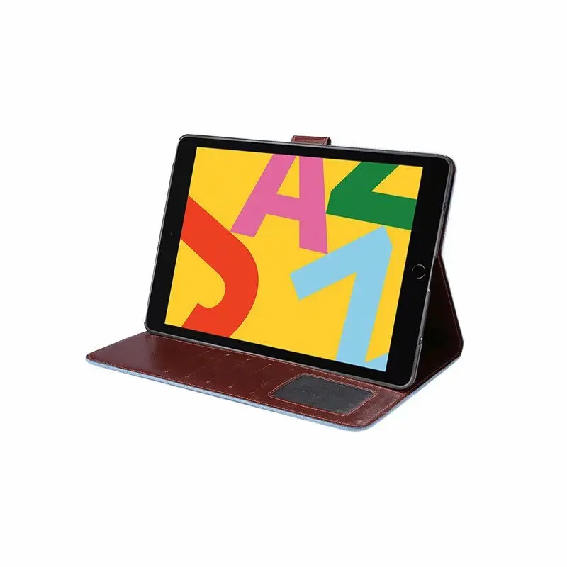 Джинсовый кожаный чехол для планшета в полоску для нового IPad 7th Gen Pro 10,2 дюймов элегантный чехол Чехол-подставка, петля+ ручка