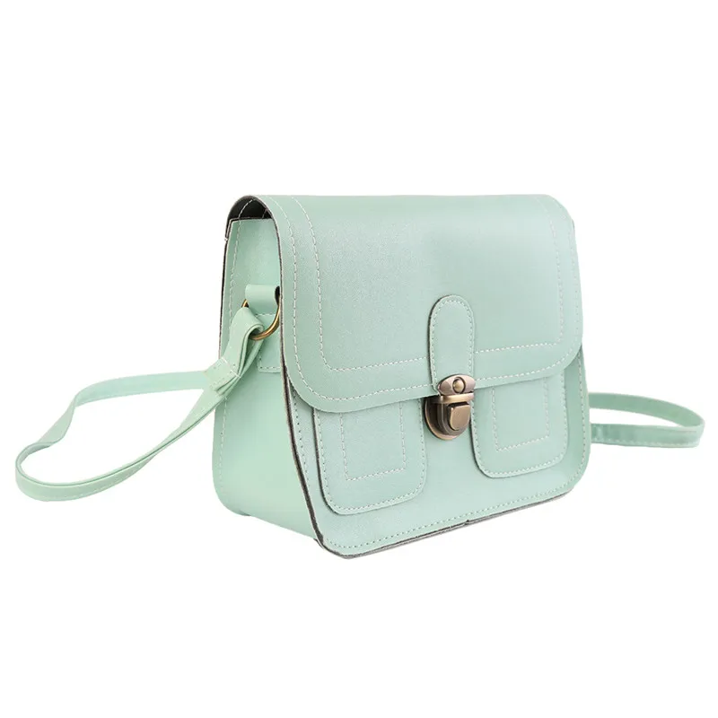 light blue Новая Корейская версия маленькая квадратная женская сумка модные сумки ретро сумка через плечо сумки-мессенджеры для женщин сумка для мобильного телефона - Цвет: light blue
