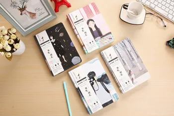

Time Alone Beautiful Notebook Color Paper Hardcover Diary Book Planner School Office Supplies Stationery
