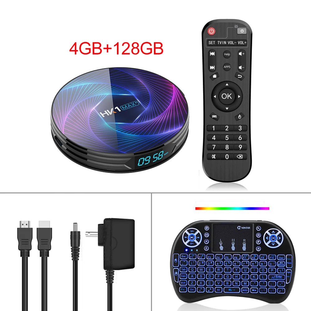 4G128G backlit i8 HK1 MAX Plus Android 9,0 ТВ приставка Восьмиядерный Rockchip RK3368PRO 4 Гб 128 Гб 64 Гб USB3.0 1080P H.265 4K 60 кадров в секунду Google Playe телеприставка - Цвет: 4G128G backlit i8