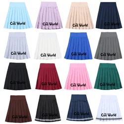 S-XXL 17 Solid Colors Girl's Summer High Waist Safety Pants Pleated Skirts Women's Dress For JK School Uniform Students Cloths
