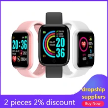 

D20 Pro relógio Smart Watch Men Sport Bluetooth Wristband Blood Pressure Count Monitoring Heart Rate Fitness Bracelet Tracker