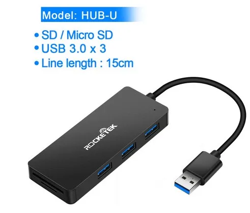 Алюминий usb-хаб с кард-ридер 3 Порты и разъёмы usb 3,0 концентратор Тип C концентратор w/Micro USB Мощность Порты и разъёмы для macbook pro ноутбук компьютер - Цвет: USB HUB