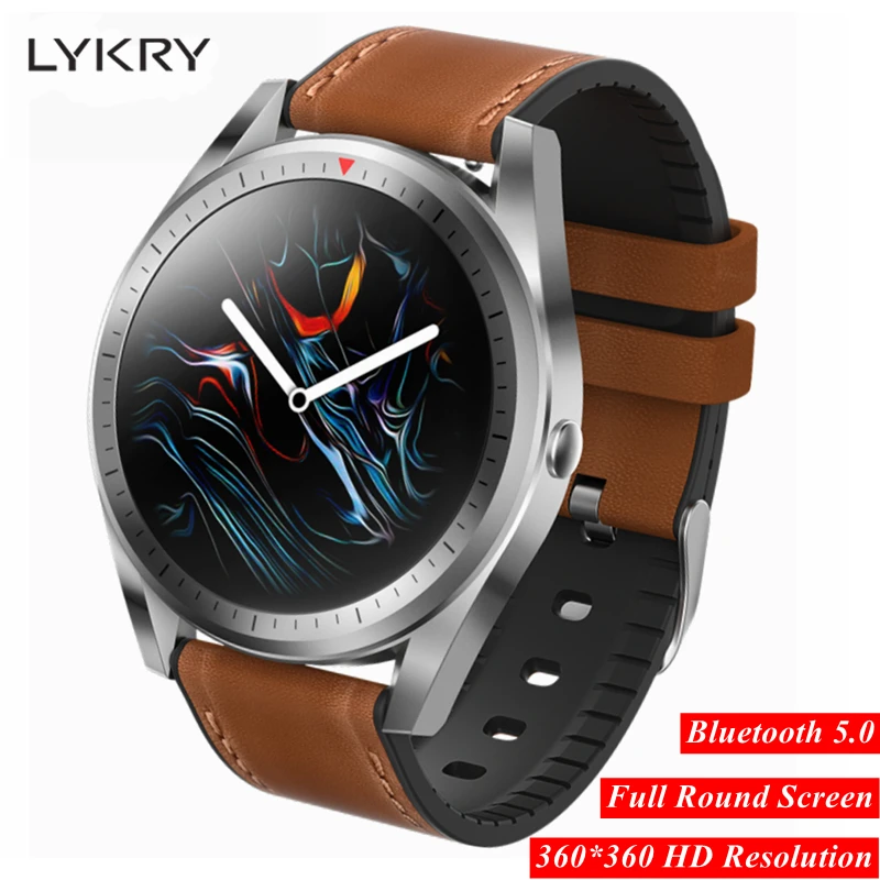 LYKRY мужские спортивные Смарт часы 1 3 дюймов 360*360 Полный Круглый сенсорный экран