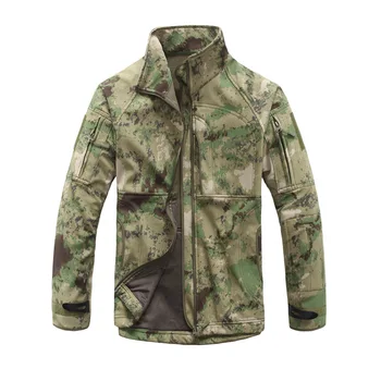 

Outdoor Winter Men's Soft Shell Jacket Windproof Waterproof Camouflage Stand Collar Coat