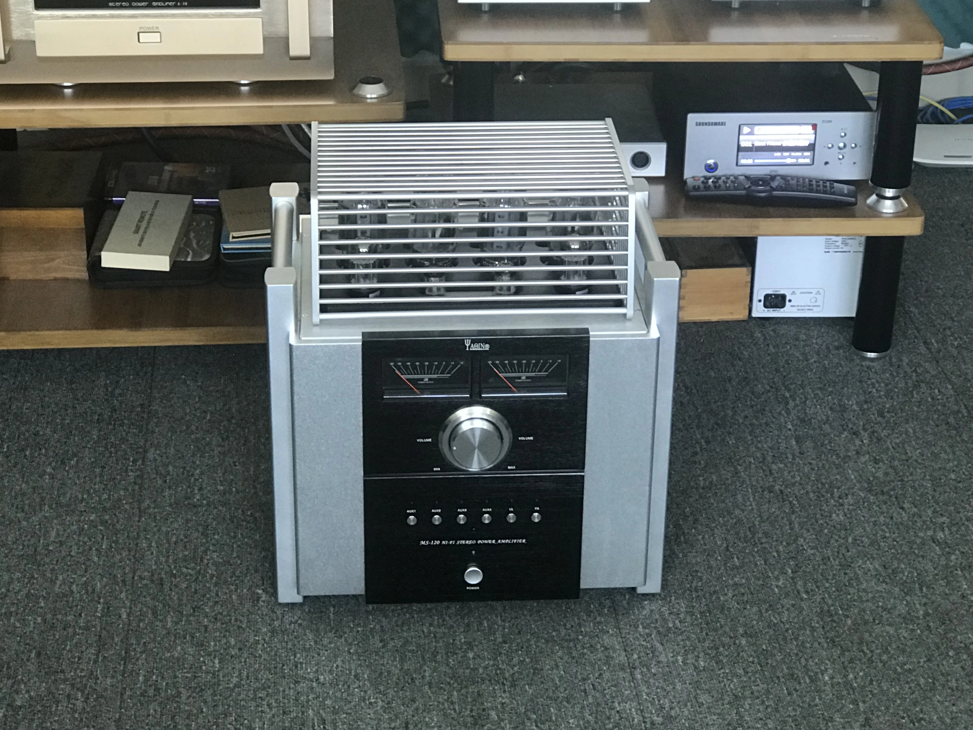 Q-005 Yaqin MS-120 вакуумная трубка усилитель мощности Amp Tung-sol KT120 * 4 6SN7EH 2 12AX7EH UL:80 Вт
