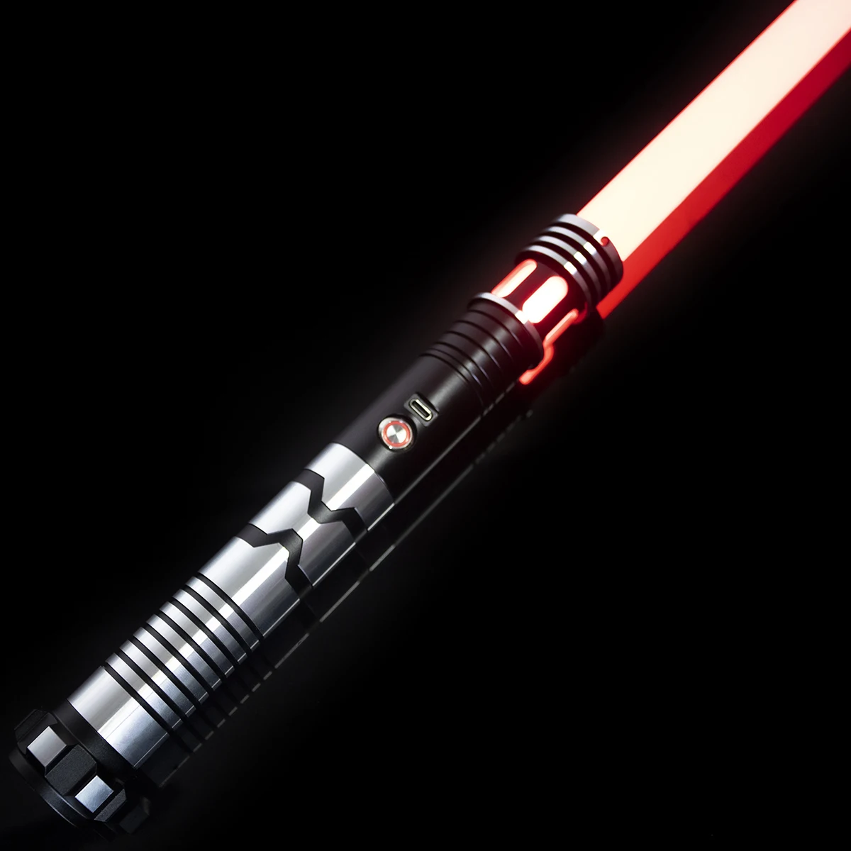 

DamienSaber Lightsaber Metal Hilt FOC FX Heavy Dueling Light Saber Sensitive Smooth Swing with 16 Sound Fonts Motion Control