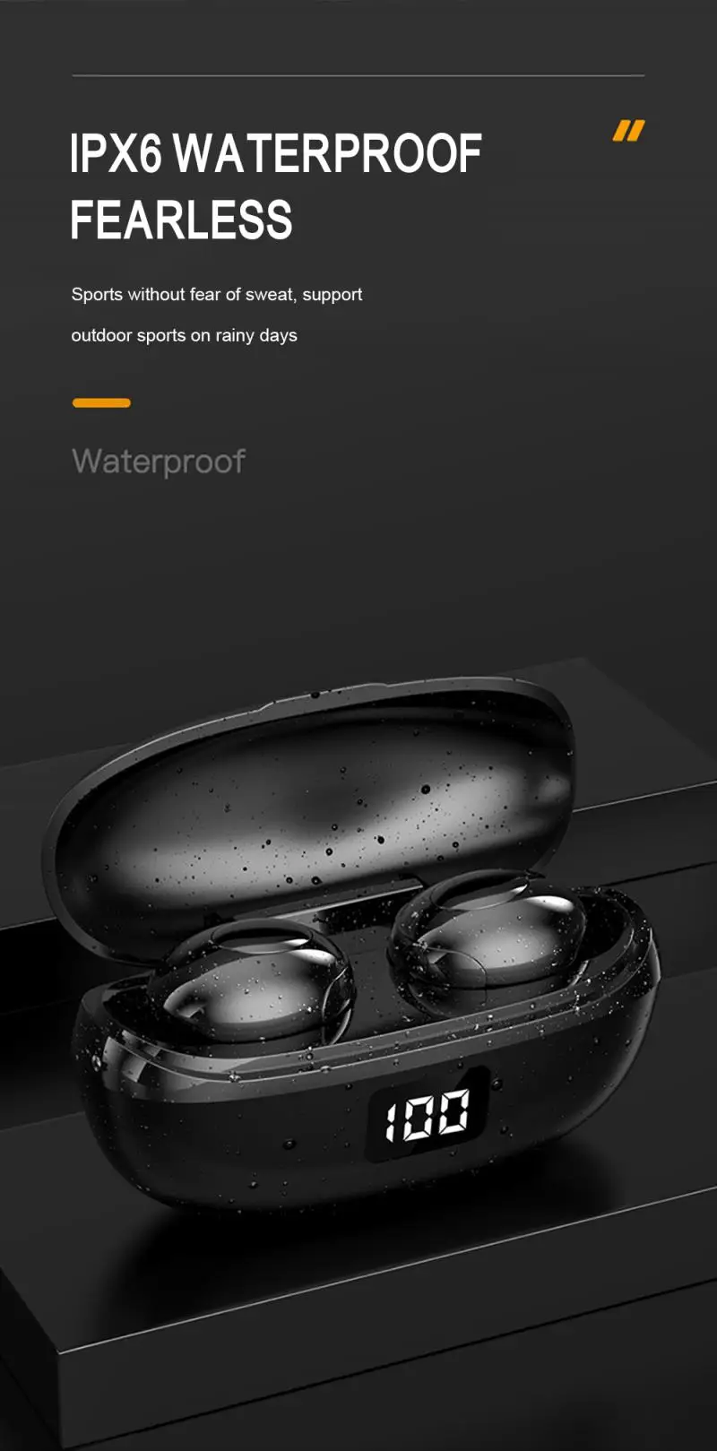 TWS HKT 6 Bluetooth Wireless Earphones Business Headset Music Headphone Waterproof Sport Earbud for Xiaomi Huawei Sumsung