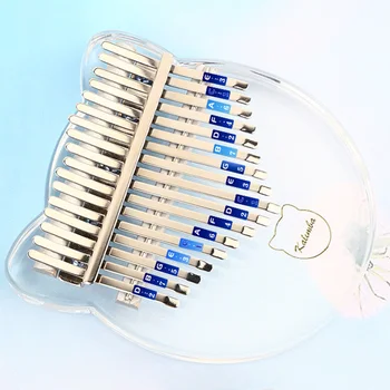 

17 Key Beginner Transparent Acrylic Sound Thumb Piano Entertainment Musician Gift With Tuning Mallet Portable Kalimba Manual DIY