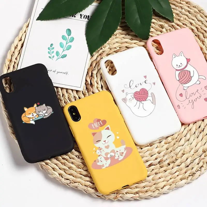 

Simple Love Heart Phone Case Candy Color for iPhone 6 7 8 11 12 s mini pro X XS XR MAX Plus