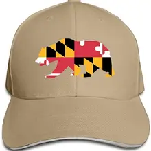 Унисекс Мэриленд Калифорнийский медведь модная бейсболка с козырьком Кепка для путешествий/спорта