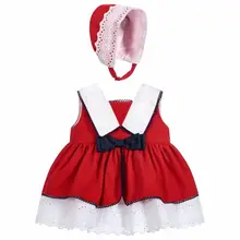 Летнее красное винтажное испанское платье без рукавов для маленьких девочек Детские праздничные платья одежда принцессы