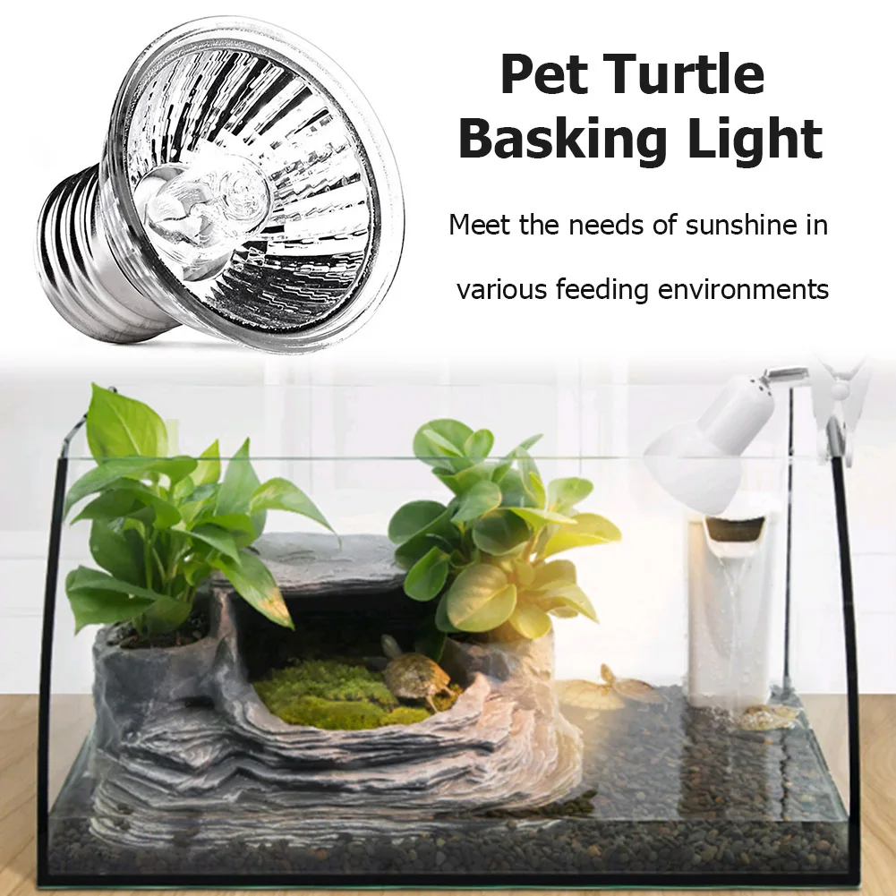 Reptile Lamp 25/50/75W UVA+UVB 3.0 Pet Heat Lamp Bulb Turtle Basking UV Light Bulbs Amphibians Lizards Temperature Controller