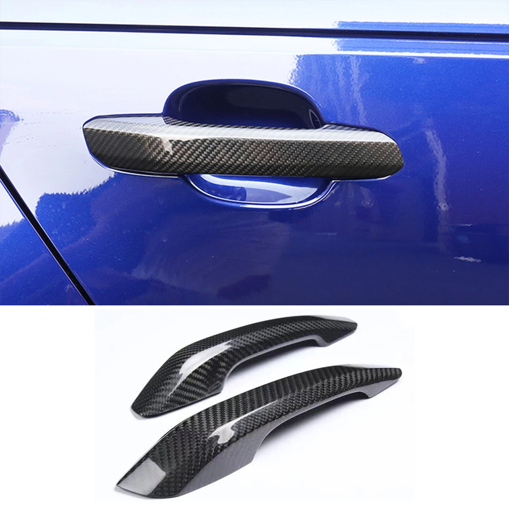 

For AUDA4/4L (14-20) A5 Q5L SQ5 B9 Door Handle Patch Dry Carbon Fiber Material Paste Type 2 Door/4 Door Car Decoration Patch