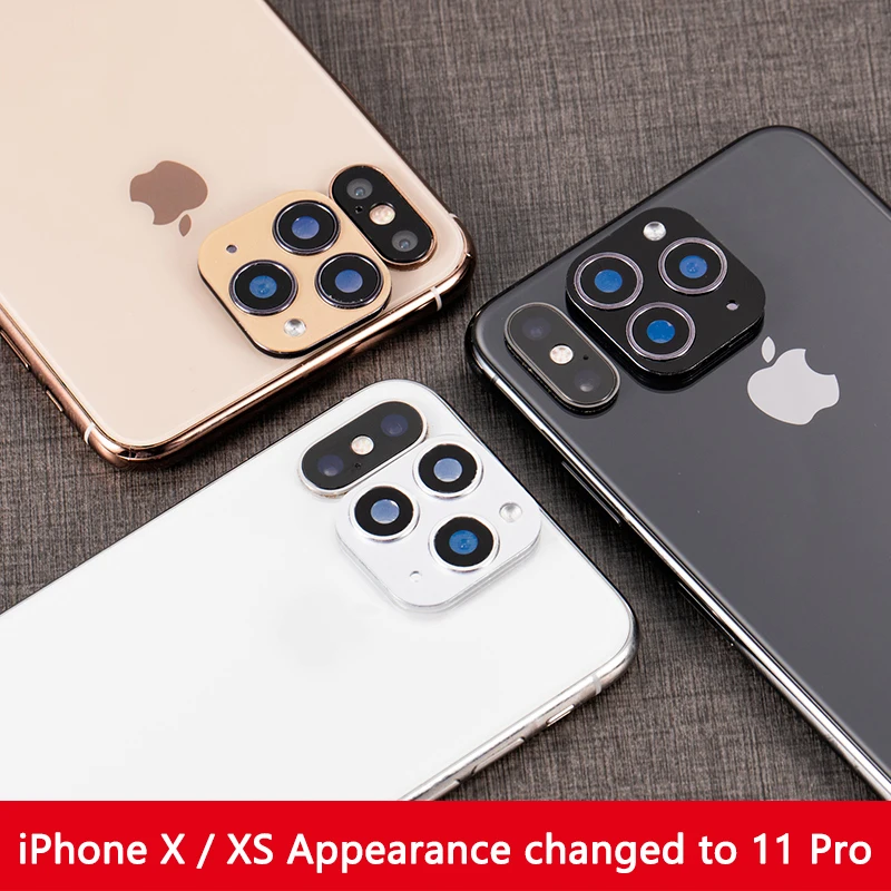 Обновленные наклейки для объектива Apple X seconds change 11pro iphone xs max искусственные камеры