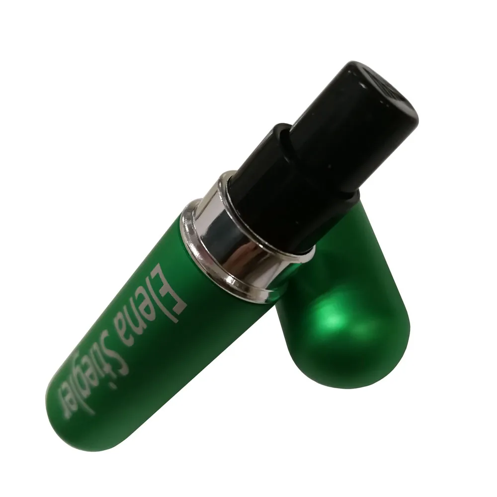 Персонализированные 5 мл мини многоразовые флаконы духов с распылителем ароматический насос пустые косметические контейнеры распылитель Пользовательские Бутылки - Цвет: green