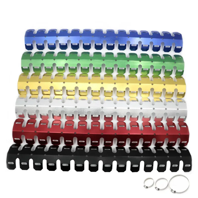 6 Color Exhaust Muffler Pipe Leg Protector Heat Shield Guard Cover For BMW Honda Kawasaki Suzuki Yamaha Victory Harley | Автомобили и